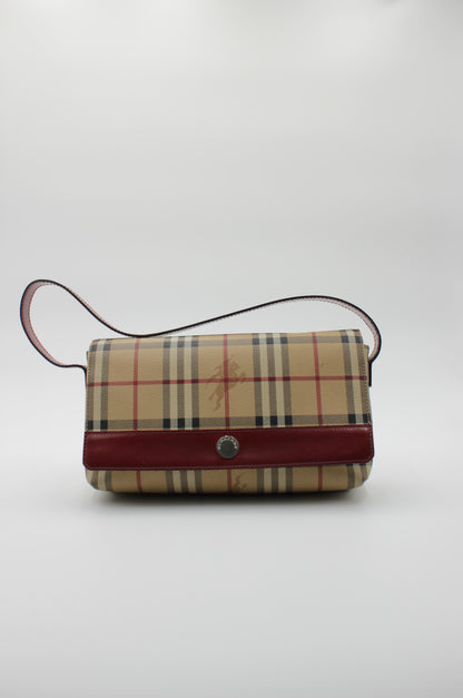 Nova Check Canvas Læder Skuldertaske