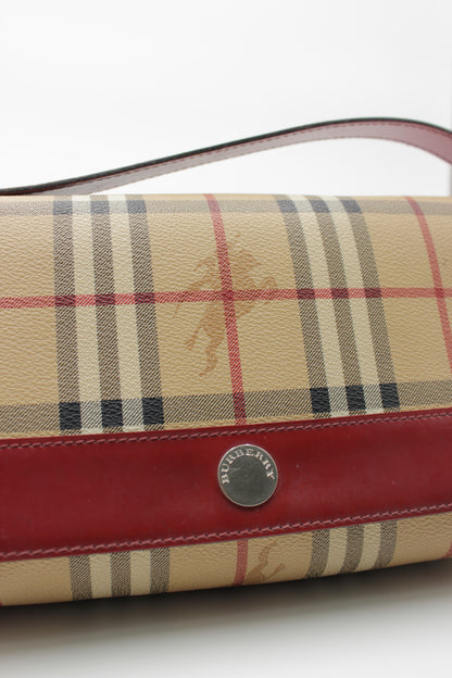 Nova Check Canvas Læder Skuldertaske